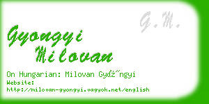 gyongyi milovan business card